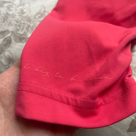 Gymshark Whitney Simmons Pink Ribbed Leggings Cyber Red Small Gym Athletic Lift - Picture 5 of 11